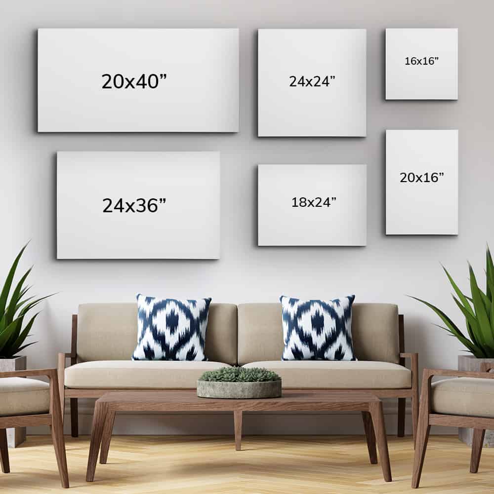 Wall Art Size Guide Choose The Best Canvas Size 365Canvas Blog