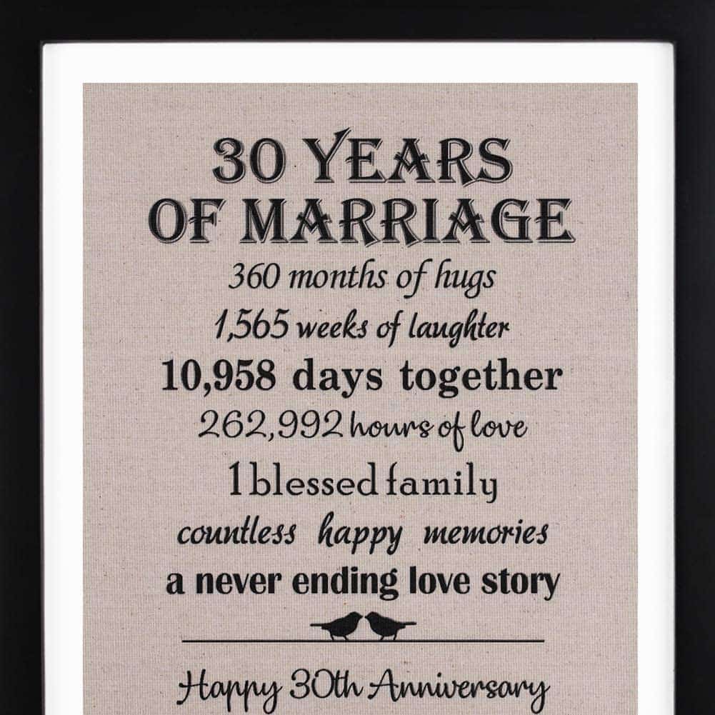 30 anniversary gift for husband