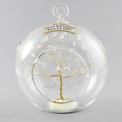 50th wedding anniversary christmas tree ornament