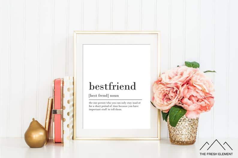 Best Friend Definition Print