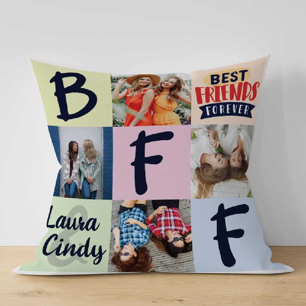 Best Friends Forever BFF Custom Photo Pillow