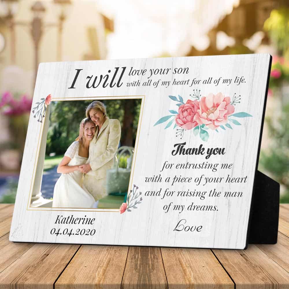 Mother of the Groom GIFT from Son Thank You Wedding Gift for Mom Wedding Frame Mother Groom Parents of the Groom Gift from son Wedding frame