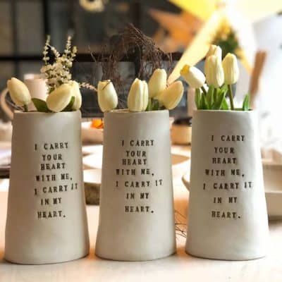 romantic anniversary gifts for her: Ceramic Vase