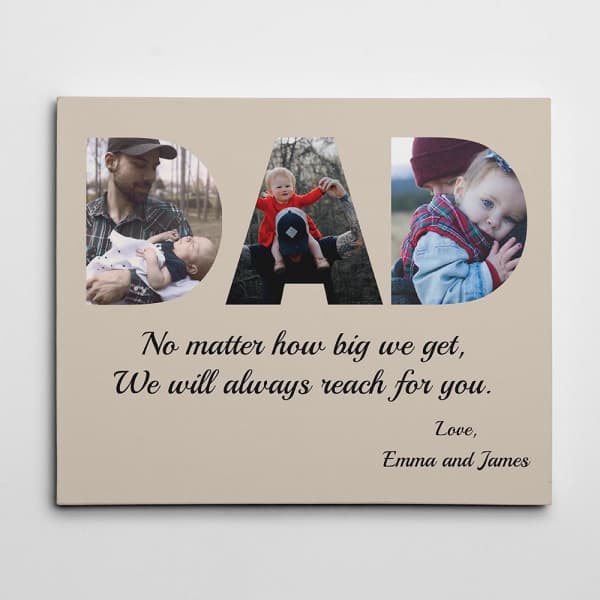dad and son photos on canvas print