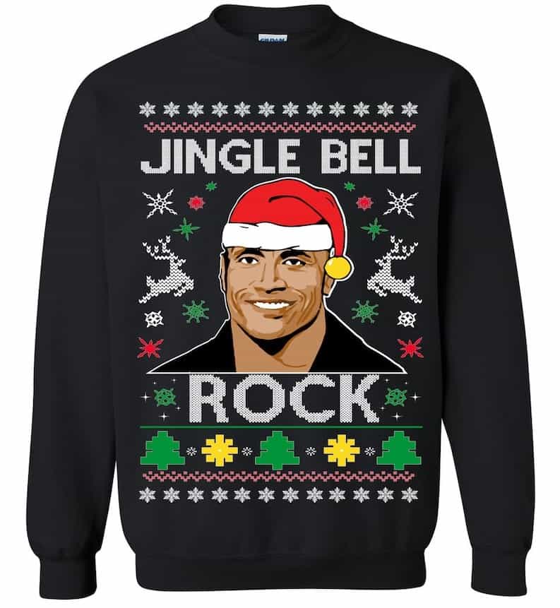 Ugly Christmas Sweater The Rock Jingle Bell Rock