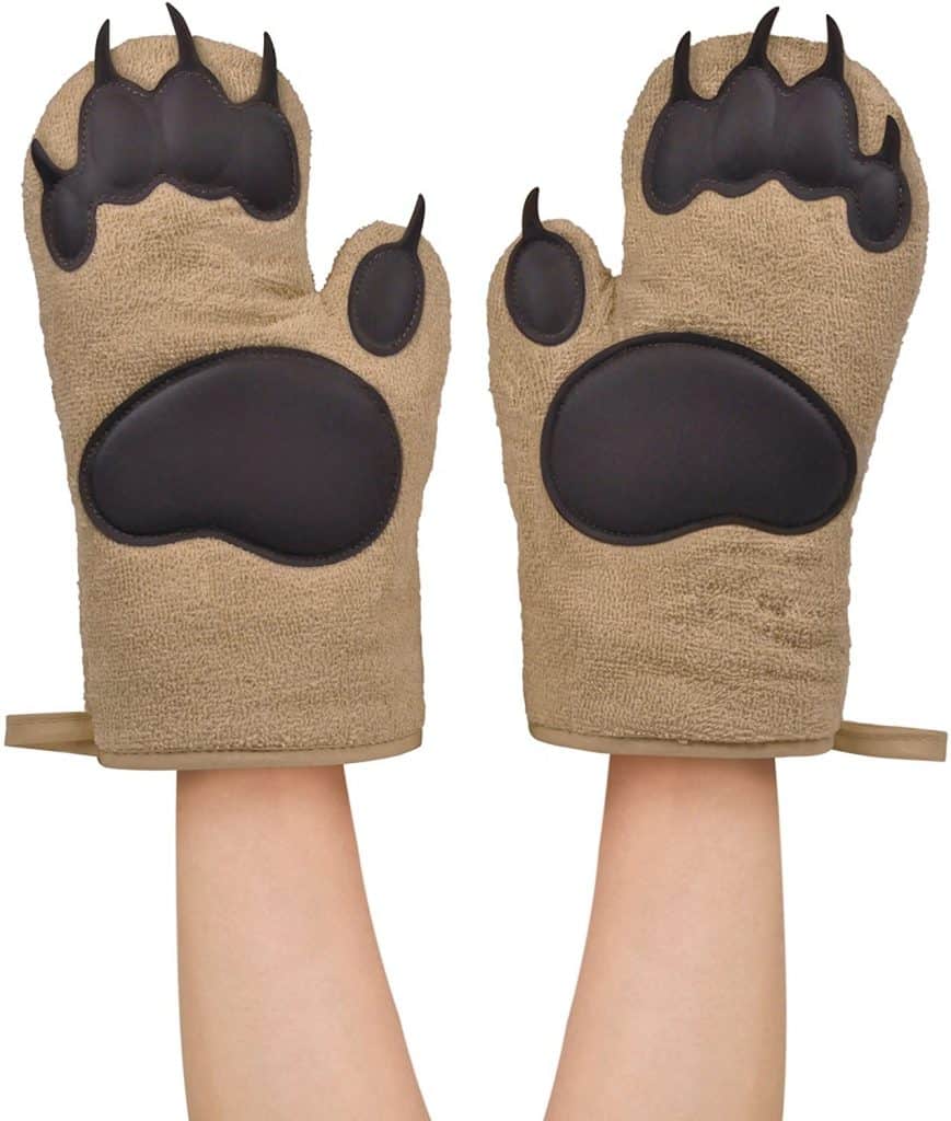 30. Bear Hands Oven Mitts