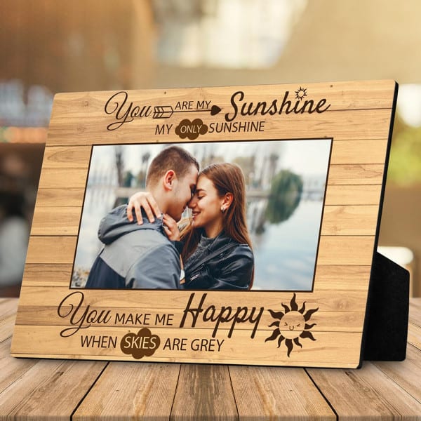 You Are My Sunshine Custom Photo Plaque Couple Gifts