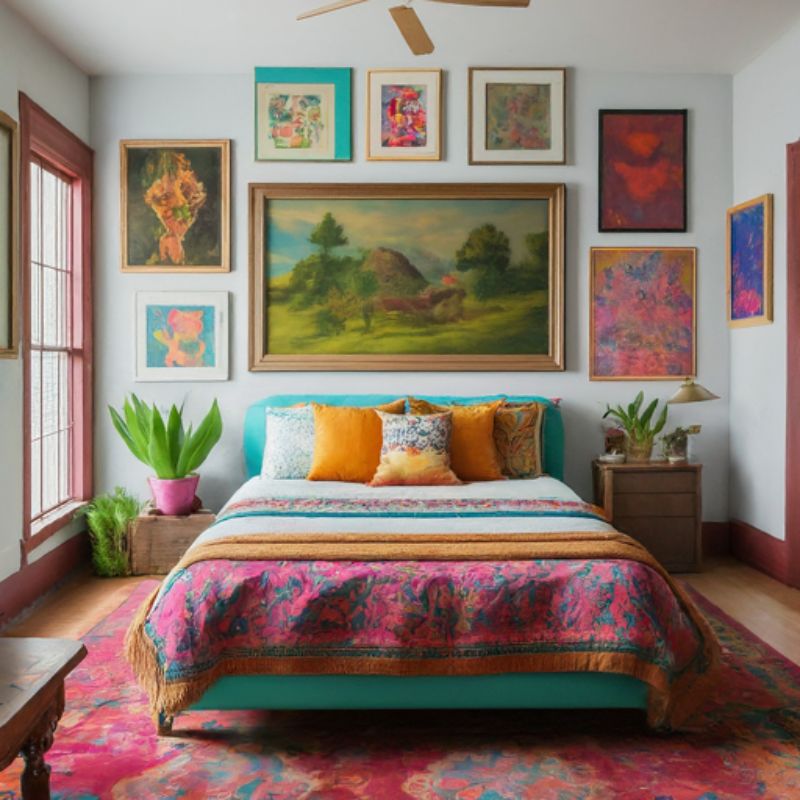 Bedroom Gallery Wall Ideas Above the Bed