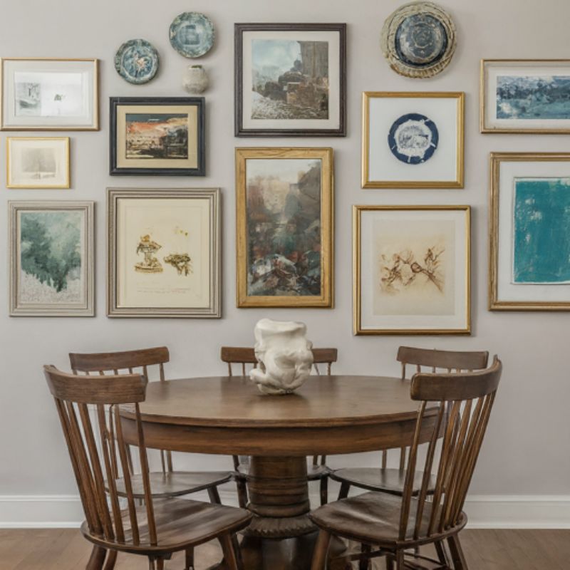 Dining Room Gallery Wall Ideas Mix Media