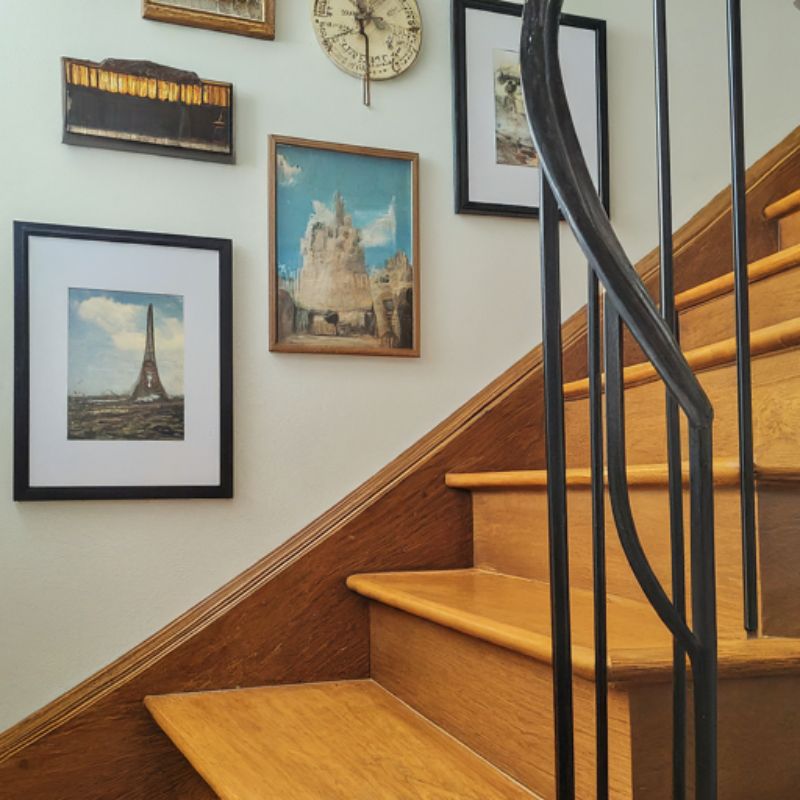 Staircase Gallery Wall Ideas Keep Spacing Consistent