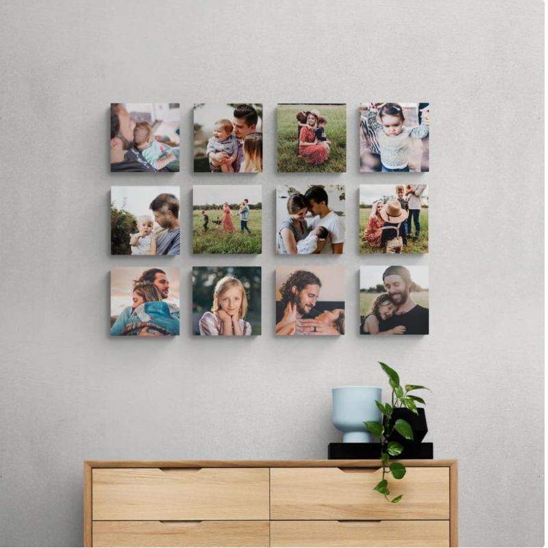 Chronological Canvas Print Display of Family Milestones