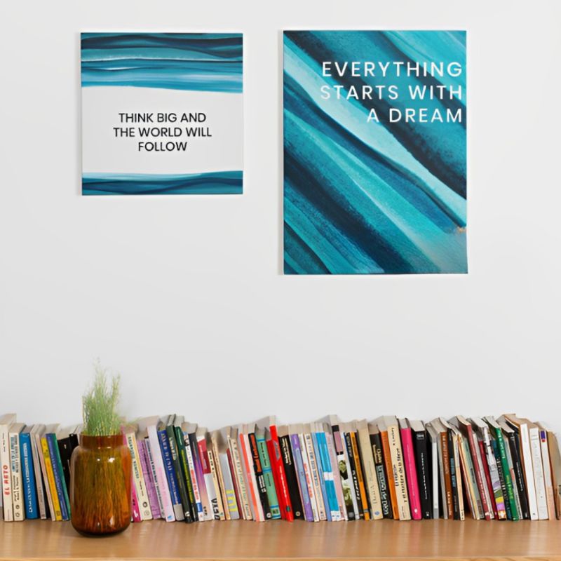 Motivational Quote Canvas in Home Office