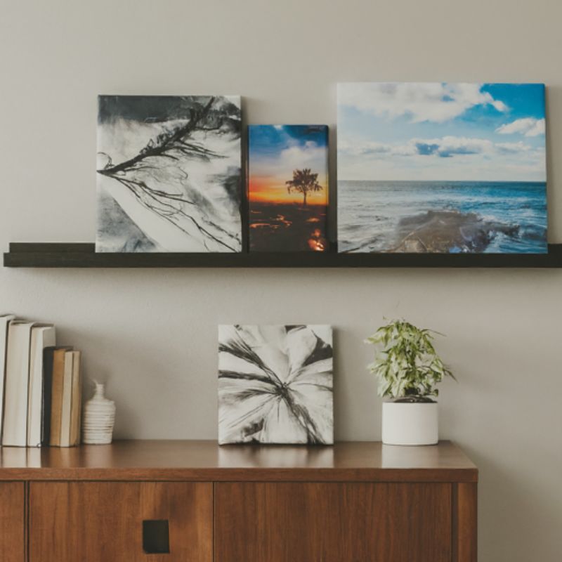 Casual Canvas Display on Bedroom Dresser